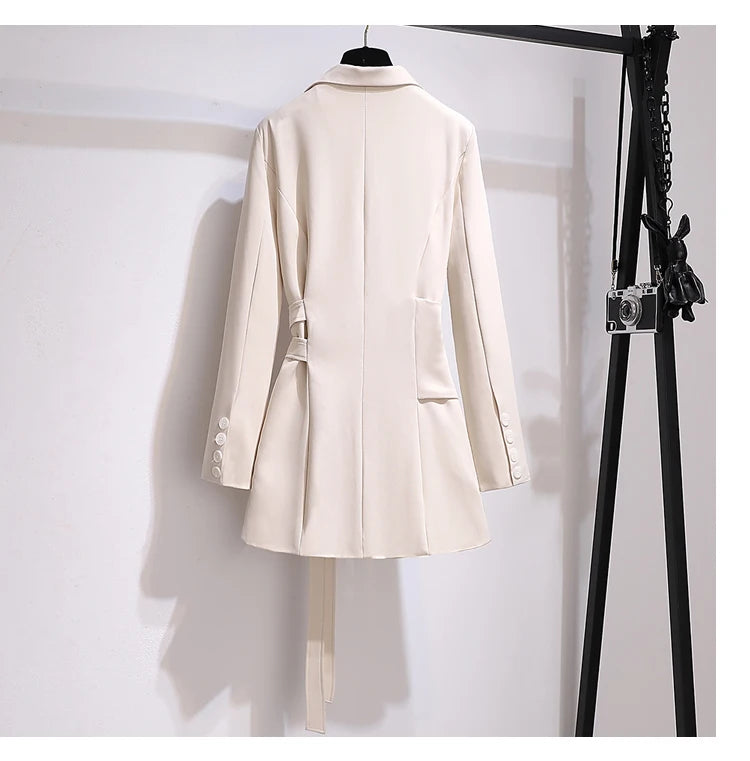 Autumn Women Belt Coats