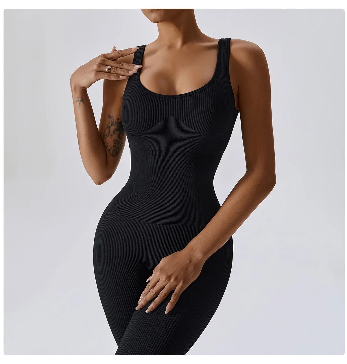 Seamless One-piece Jumpsuit Yoga Suit, Women Dance Romper Fitness Bodysuit 
Workout Siamese Sportswear