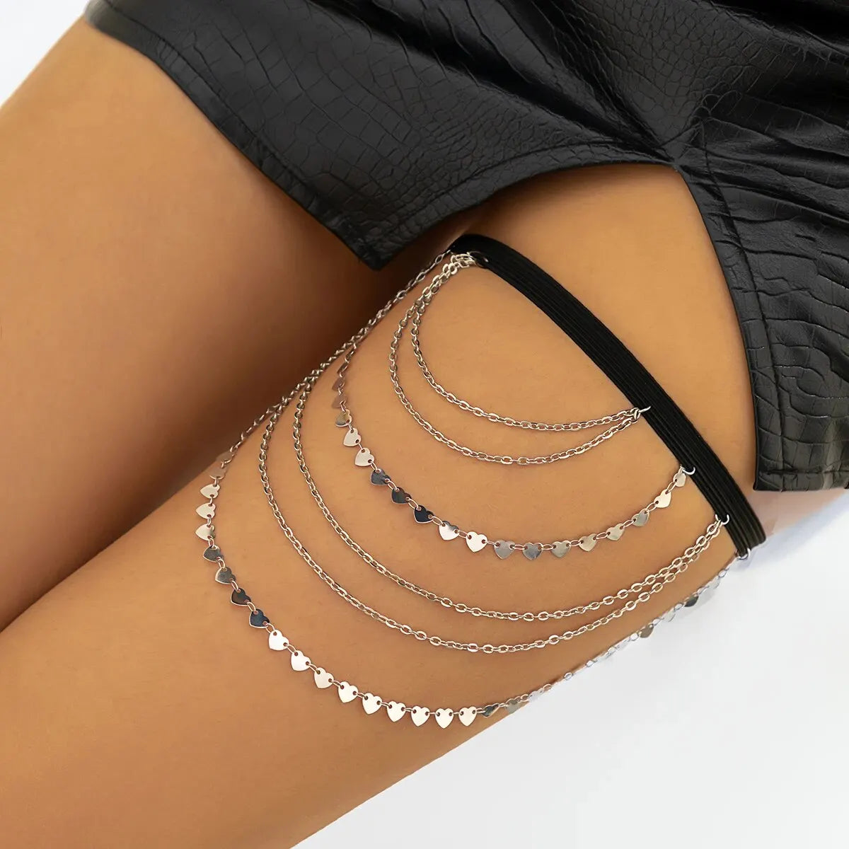 Boho Sexy Elastic Band Bandage Thigh Leg Chain