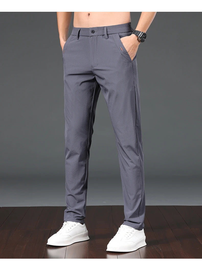 Summer Thin Ice Silk Casual Pants