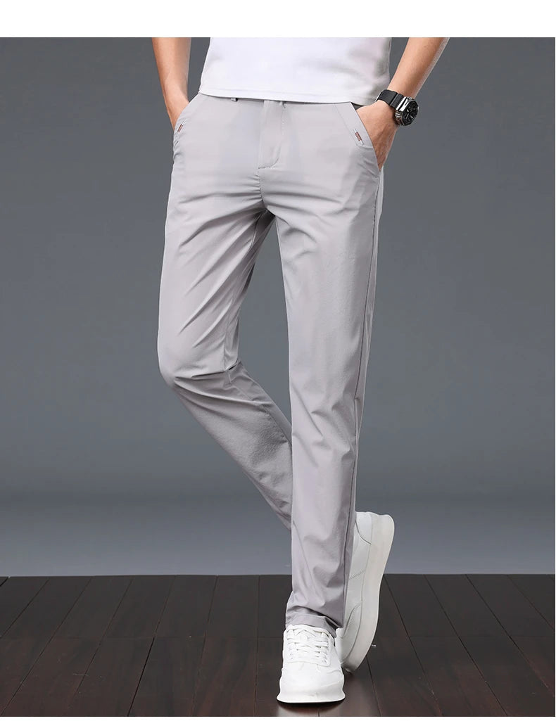 Summer Thin Ice Silk Casual Pants