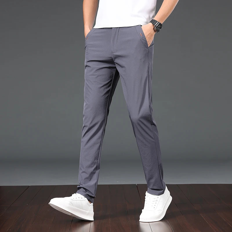 Summer Thin Ice Silk Casual Pants