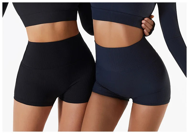 New Summer Seamless Women Tight 
High Waist Women's Running Shorts