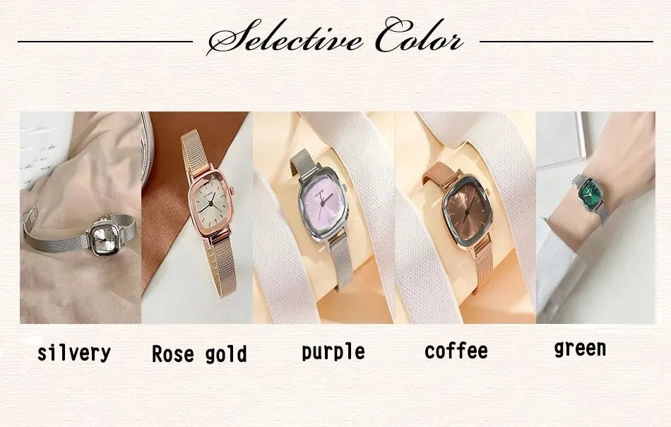 Small Dial Quartz Women Strap Watch