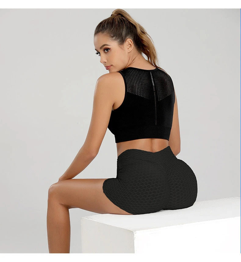 Anti Cellulite Shorts with High Waist Push Up 
Sports Shorts for girls Workout