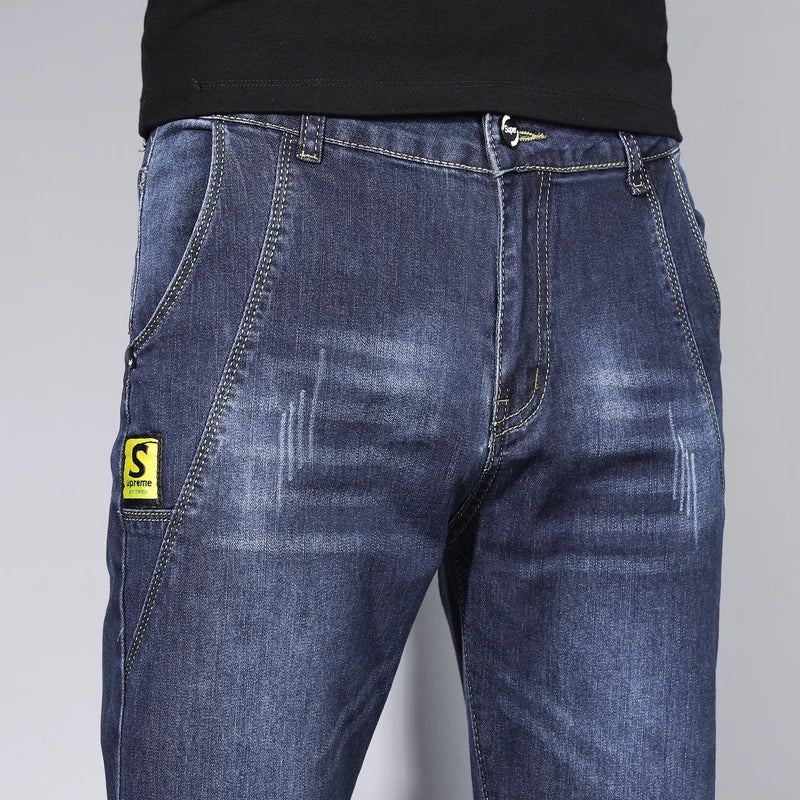 Slim Fit Male Casual Skinny Denim Trousers