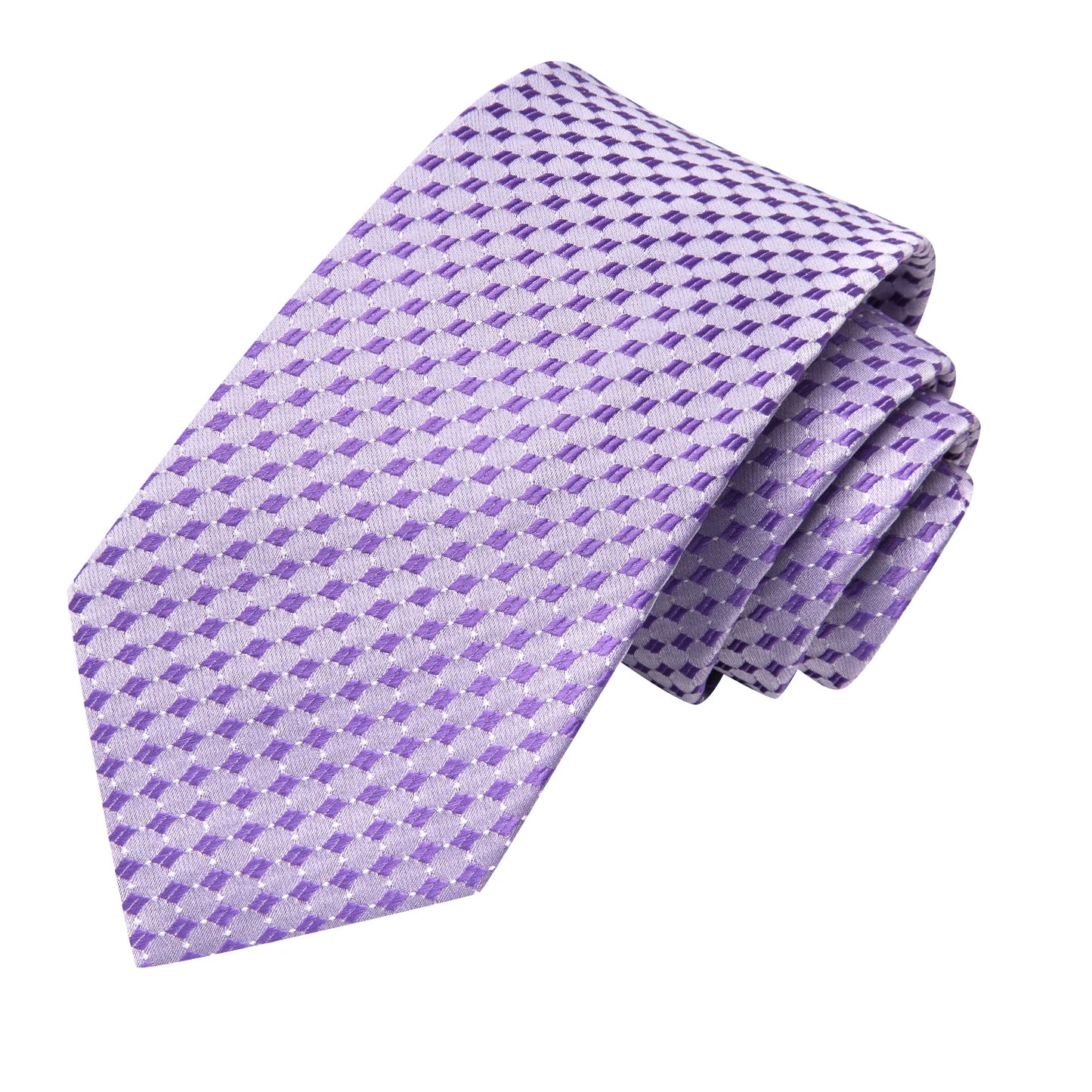 Dot Violet Silk Luxury, Accessory for Men's Fashion 
Necktie Handkerchief Cufflink for Classic Tuxedo