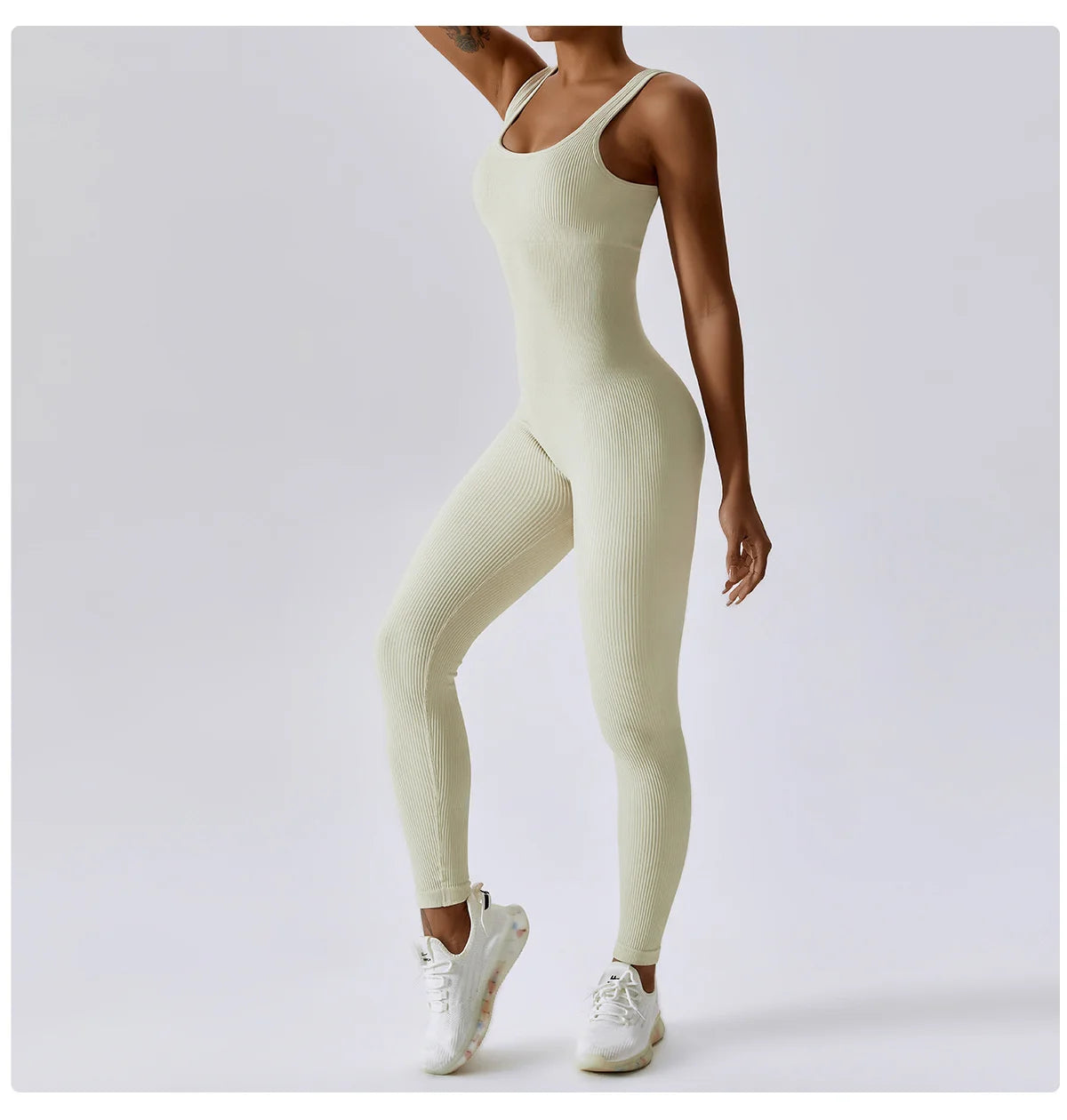 Seamless One-piece Jumpsuit Yoga Suit, Women Dance Romper Fitness Bodysuit 
Workout Siamese Sportswear