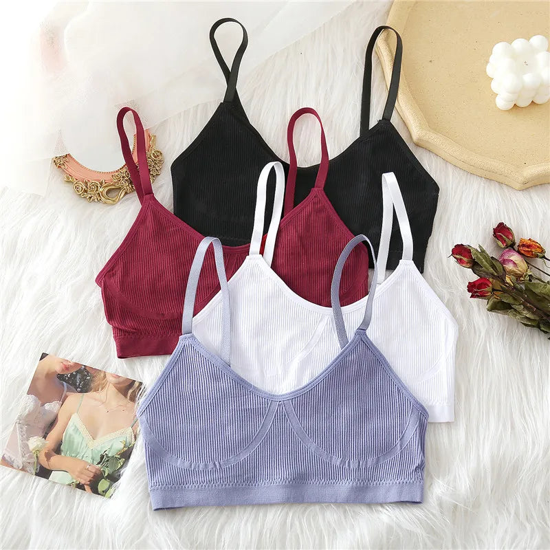 Hot Seamless Women Bra, Wireless, Adjustable Strap, Bralette,
8 Colors Women Lingerie Tank Tops