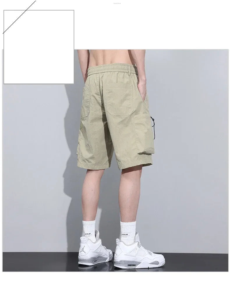 Summer Thin Cargo Men Loose Shorts 
Pocket Baggy Shorts