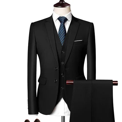 Wedding Suits For Men, Elegant Blazers Set 3 Pieces 
Luxury Business Formal Vest & Pants