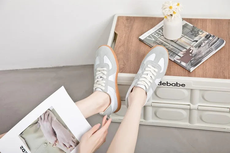 Women's Sneakers with Genuine Leather 
Ladies Training Shoes