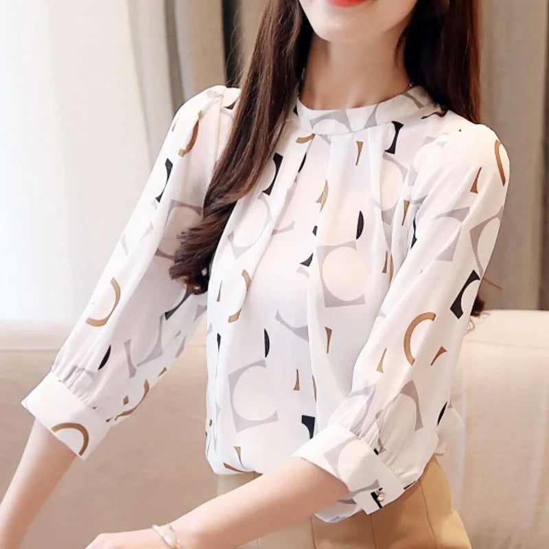 Korean Summer Chiffon Blouse