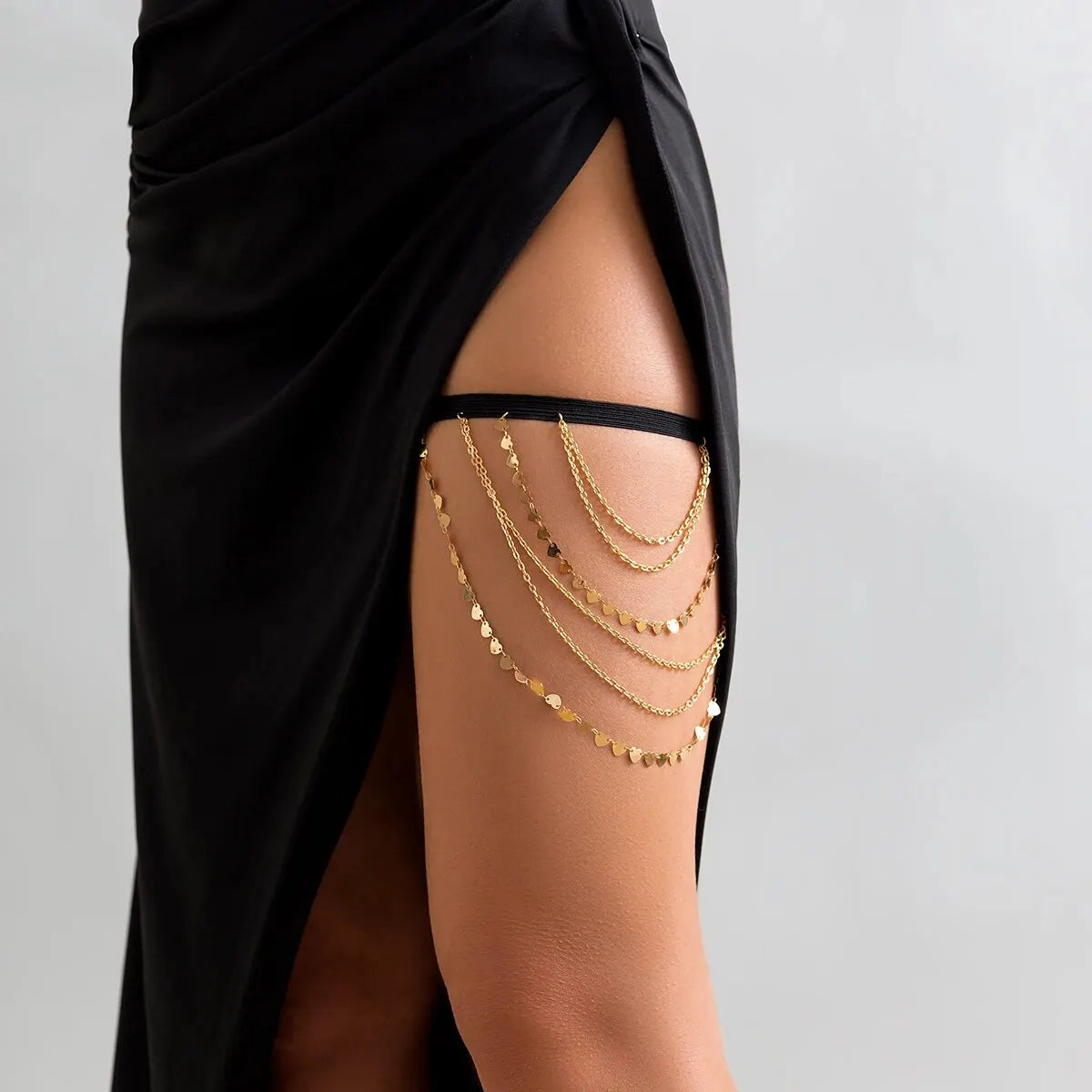 Boho Sexy Elastic Band Bandage Thigh Leg Chain