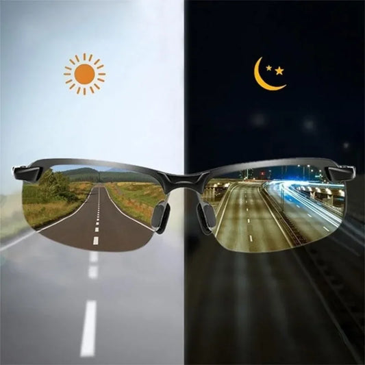 FG Men Night Vision Glasses for Driving 
Yellow Glasses PC Frame Sunglasses for Outdoor