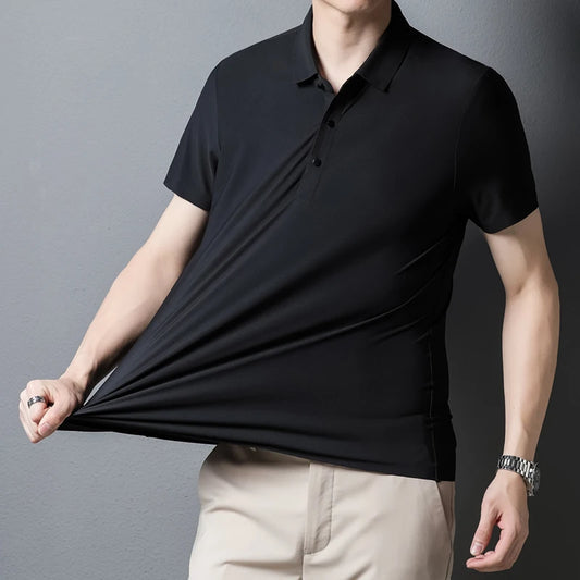 10 Color Summer Thin Breathable Stretch Polo Shirt