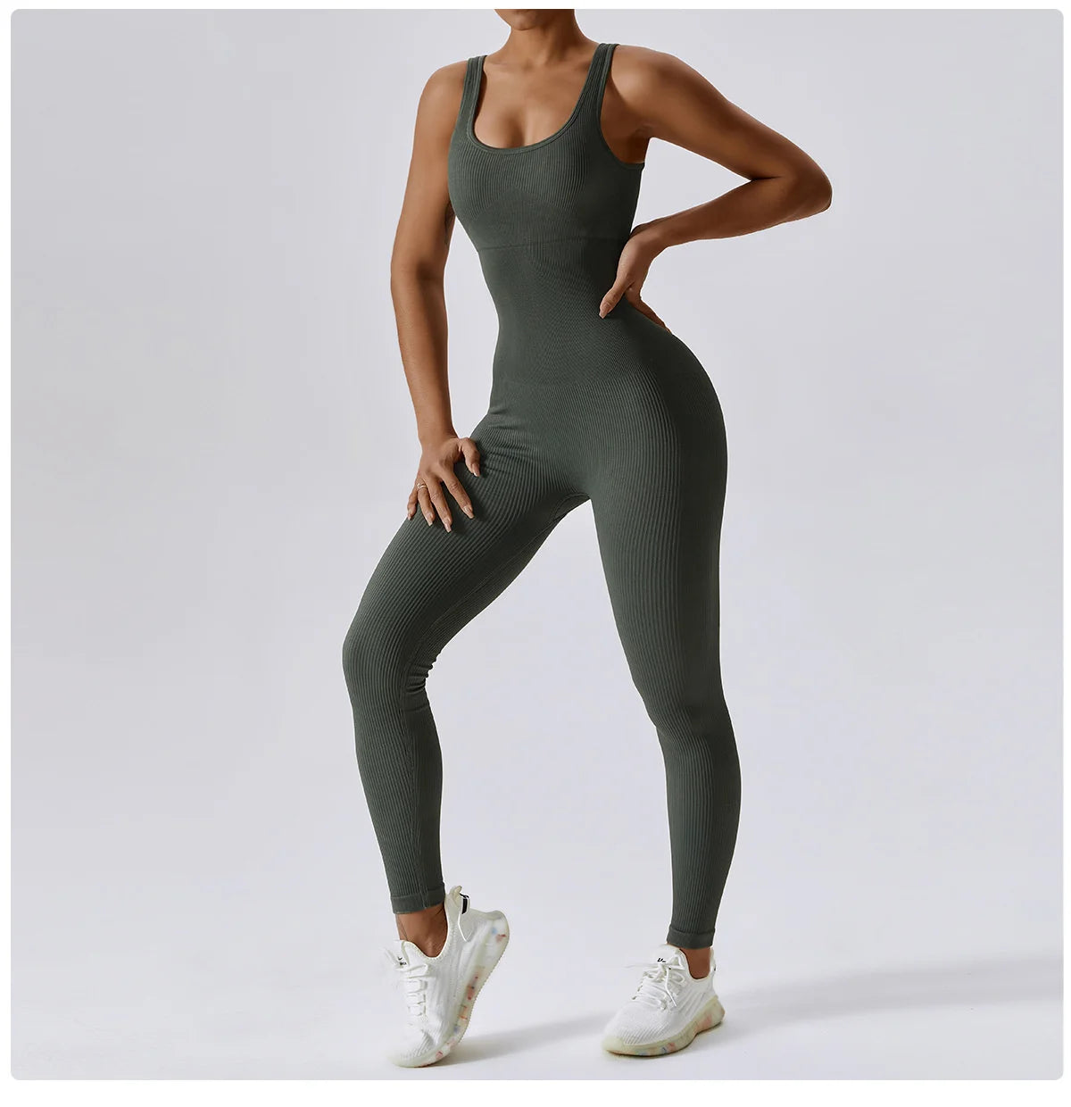 Seamless One-piece Jumpsuit Yoga Suit, Women Dance Romper Fitness Bodysuit 
Workout Siamese Sportswear