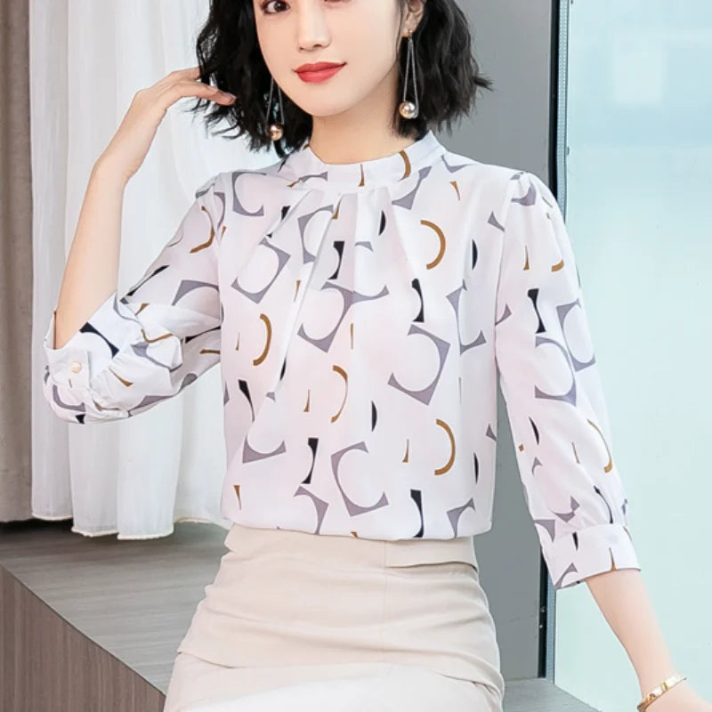 Korean Summer Chiffon Blouse