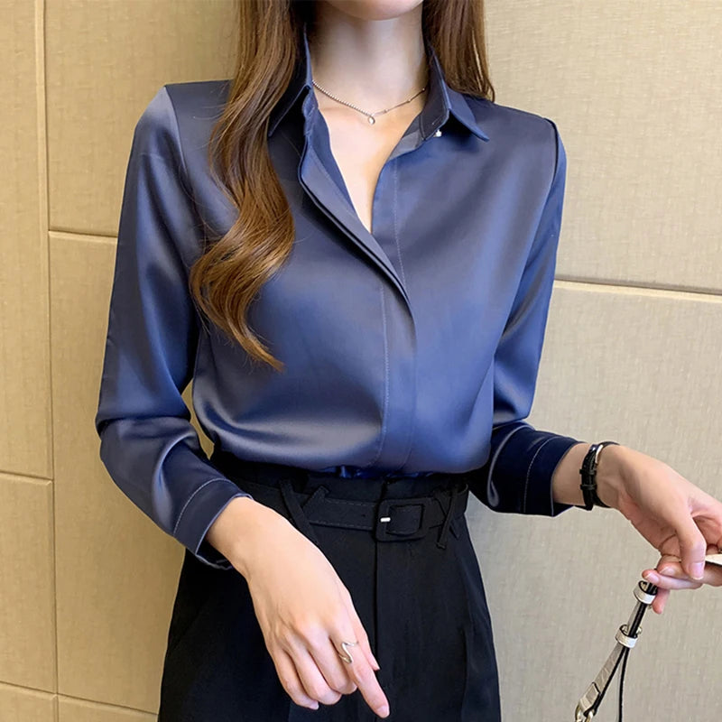 Autumn Elegant Woman Blouses