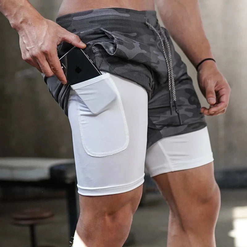 Running Shorts for Men 
Gym Sports Shorts 2 In 1, Quick Dry