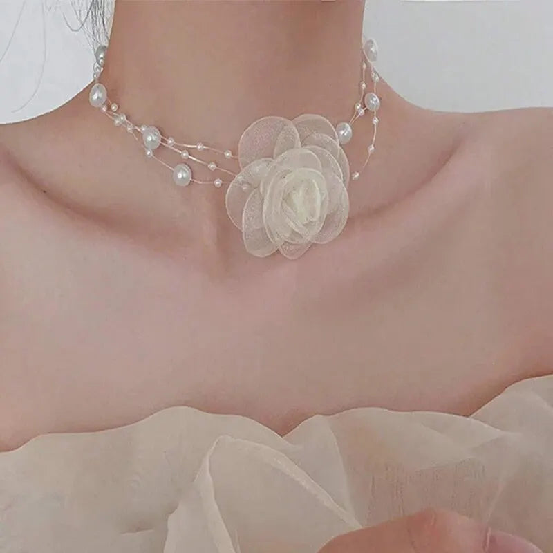 Exquisite Imitation Pearl Choker Necklace