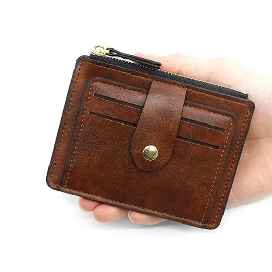 Men Fashion Credit ID Card Holder Wallet
Slim Leather Wallet with Coin Pocket