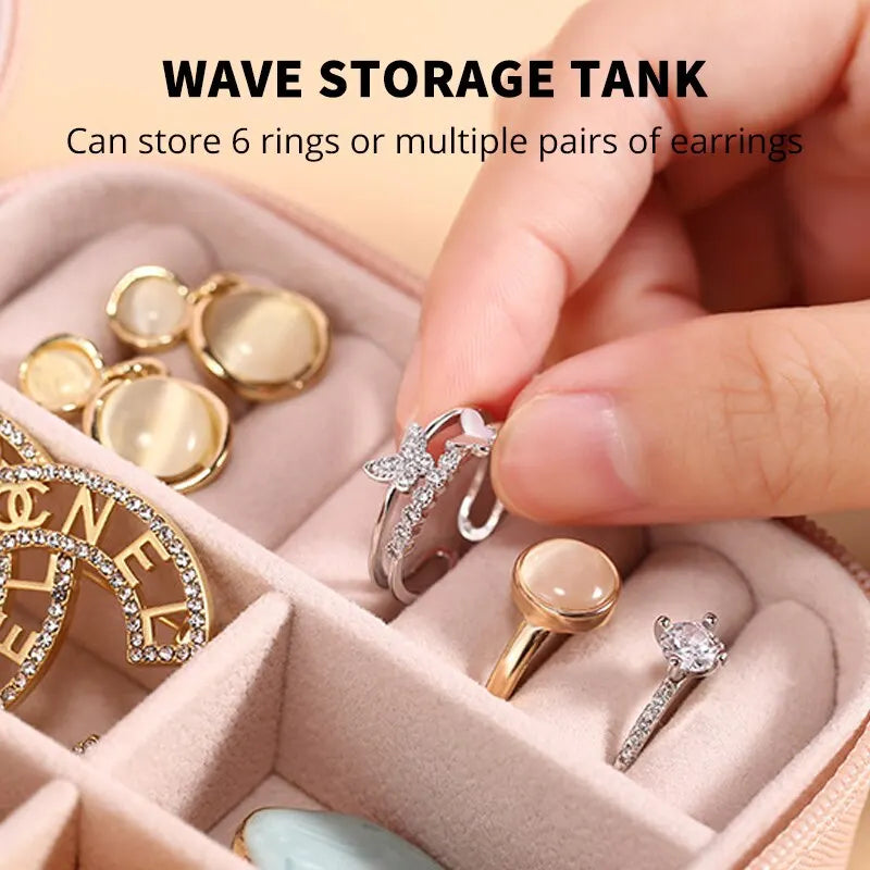 Mini Jewelry Storage Box, Portable for Home or Travel 
Earrings, Necklace Storage Case