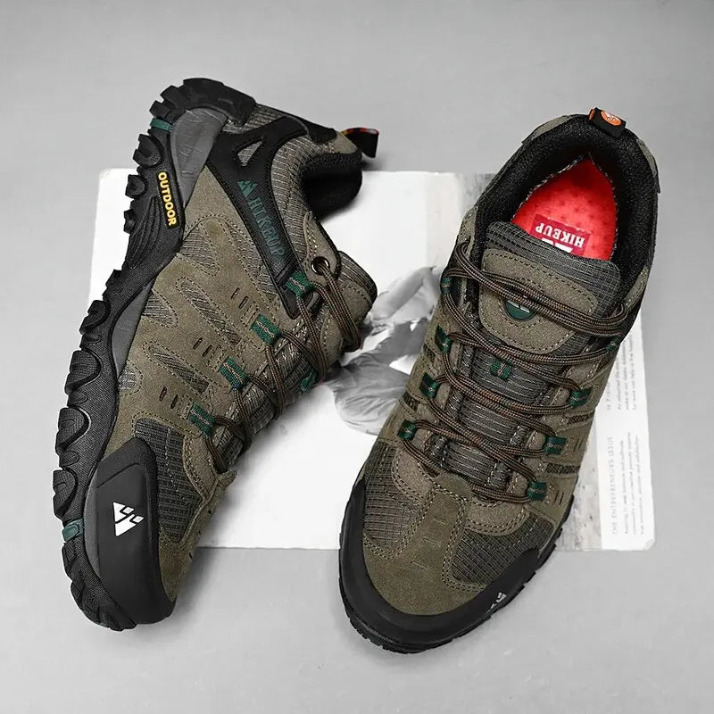 Men's Hiking Shoes with Suede Leather 
Outdoor Shoes, Men Trekking Sneakers