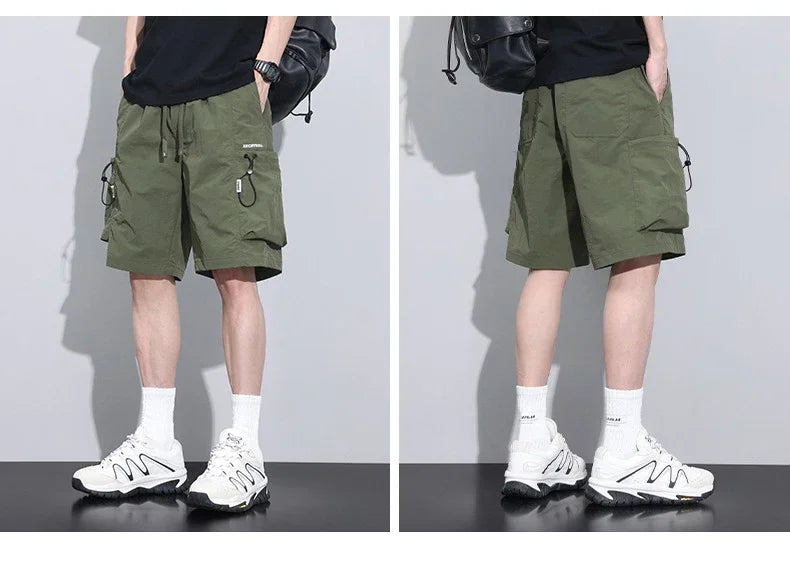 Summer Thin Cargo Men Loose Shorts 
Pocket Baggy Shorts