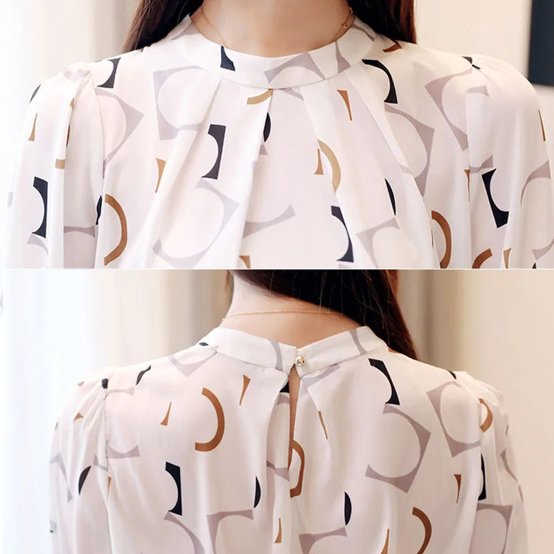 Korean Summer Chiffon Blouse