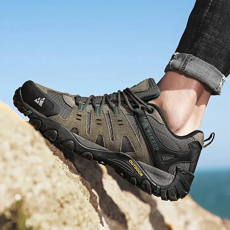 Men's Hiking Shoes with Suede Leather 
Outdoor Shoes, Men Trekking Sneakers