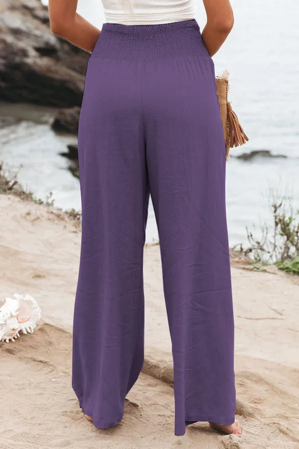 Autumn & Winter Cotton Hemp High Waist Pants