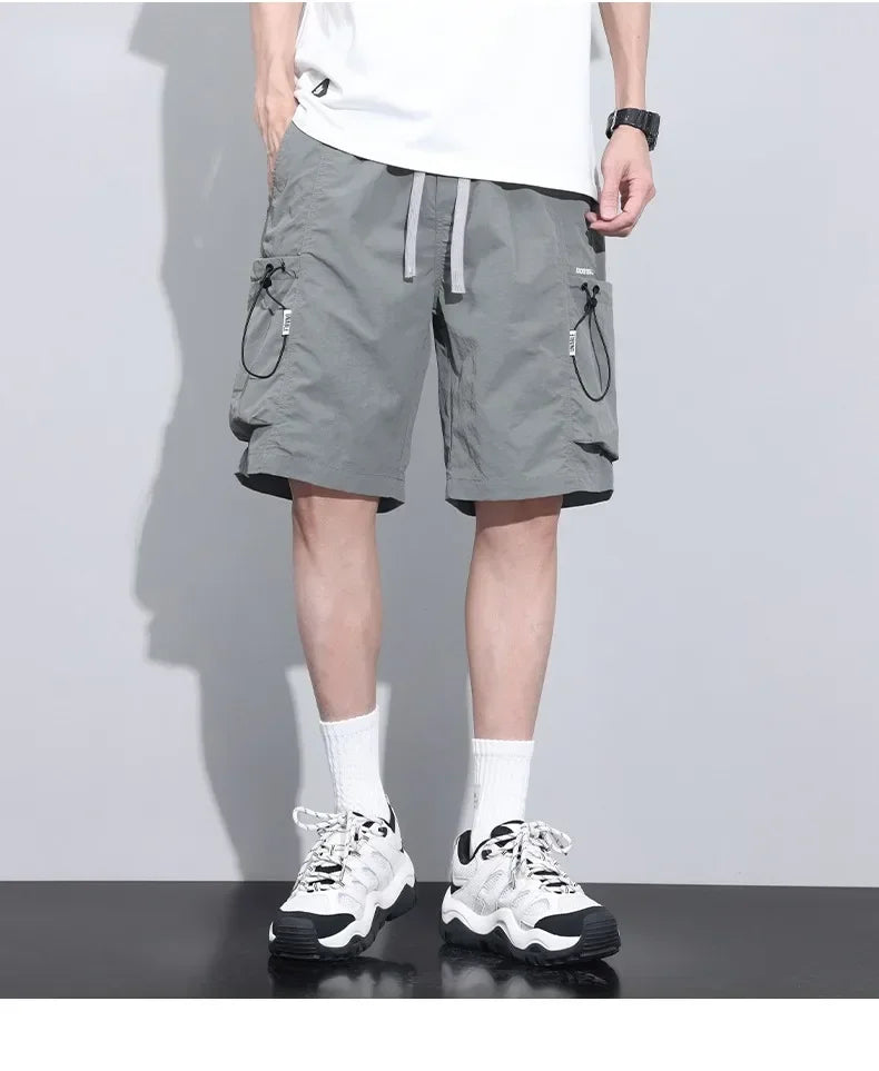 Summer Thin Cargo Men Loose Shorts 
Pocket Baggy Shorts