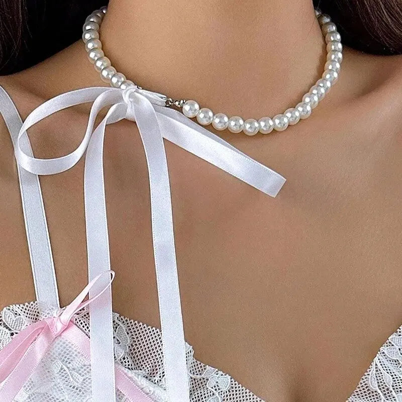 Exquisite Imitation Pearl Choker Necklace