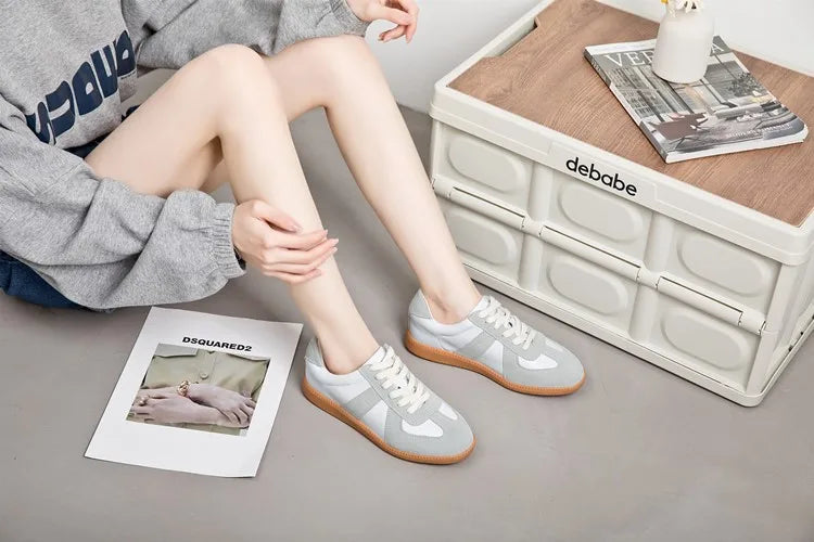 Women's Sneakers with Genuine Leather 
Ladies Training Shoes