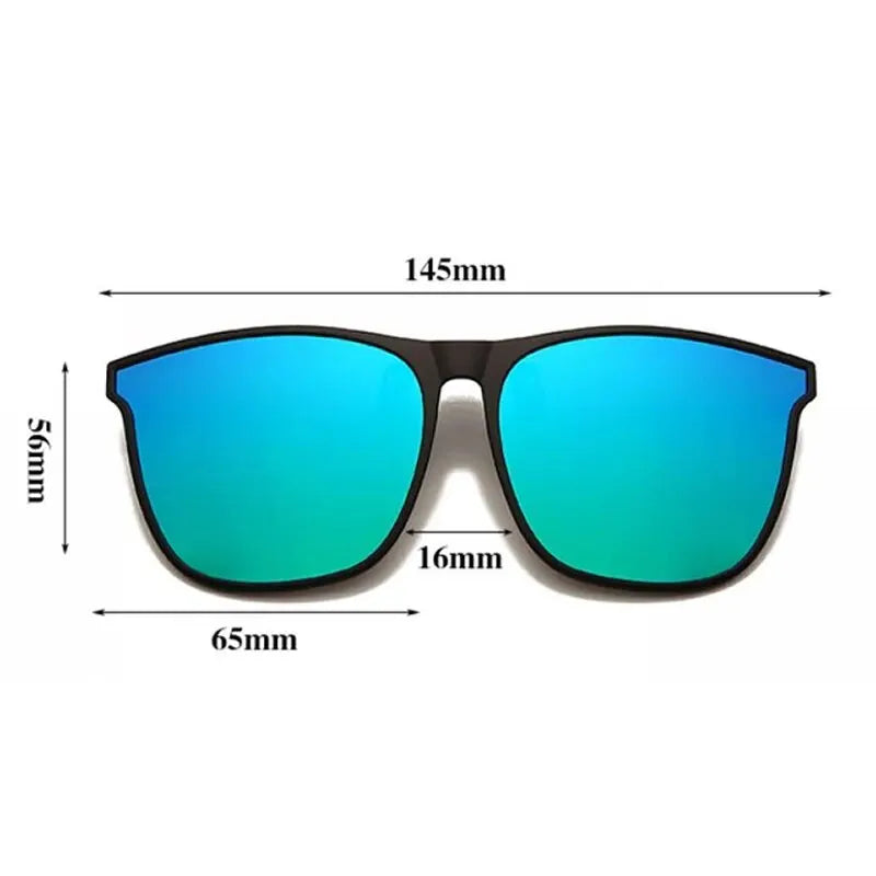 Polarized Clip On Sunglasses for Men Photochromic 
Car Driver Glasses with Night Vision
 Anti Glare Vintage Square Glasses