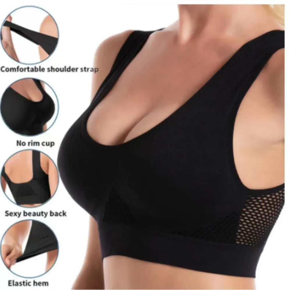 Seamless Mesh Bras 
Camisole Underwear with Crop Top