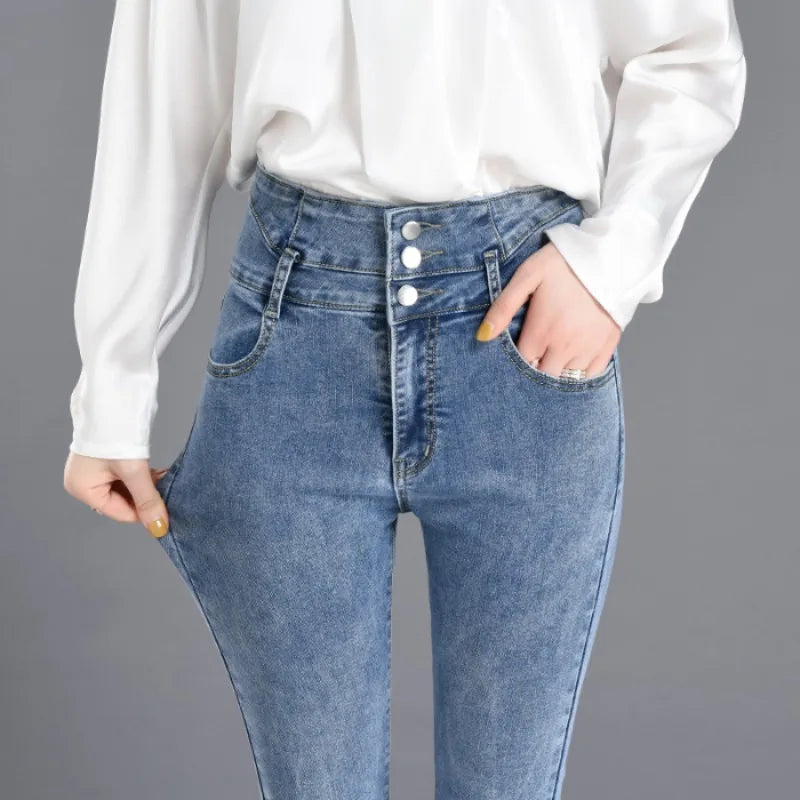 High Waist Women Stretch Skinny Jeans