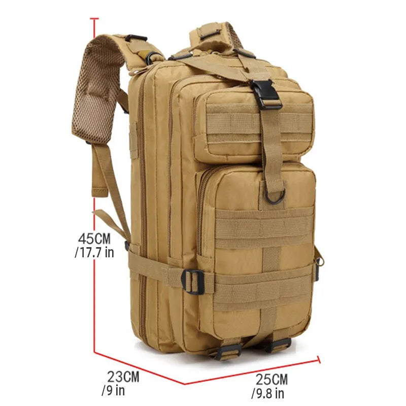 Military Tactical Backpack suits for Travel, Sports 
Camouflage Outdoor bag for Climbing, Hunting, Fishing, Hiking, Army