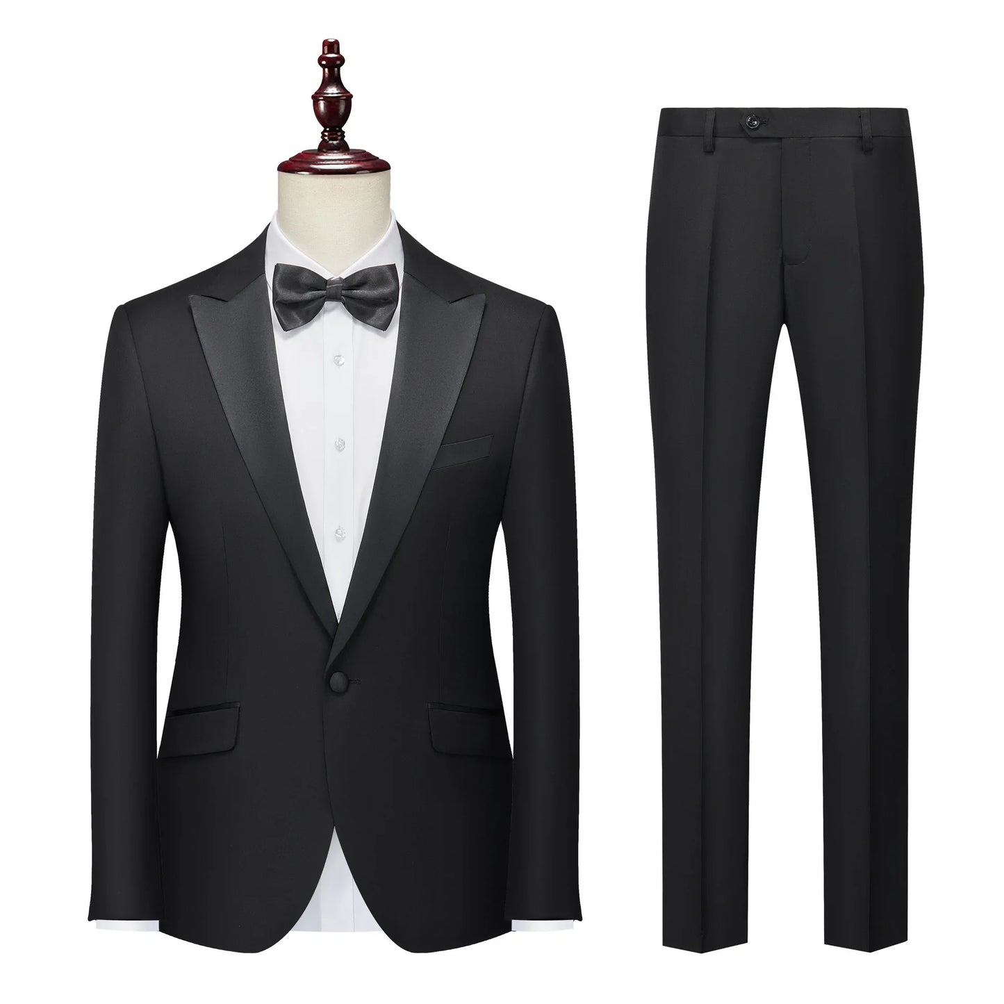 High Quality Men Suit, 3 Pieces Set  
Elegant Blazers Shawl Collar