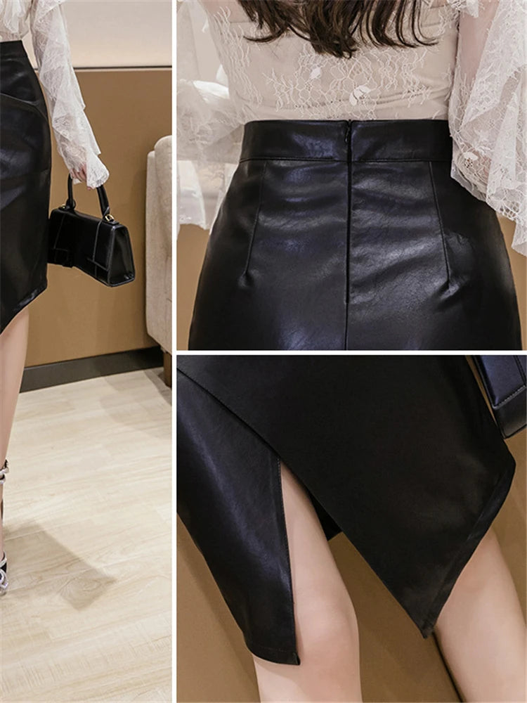 New PU Leather Skirt