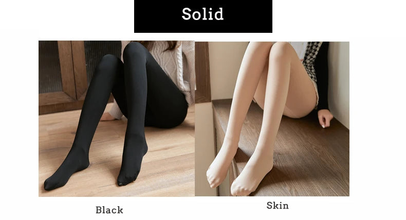 Winter Warm Tights, Translucent, Thick 
Pantyhose High Waist Elastic Wool Stockings Thermal Female Velvet Tights