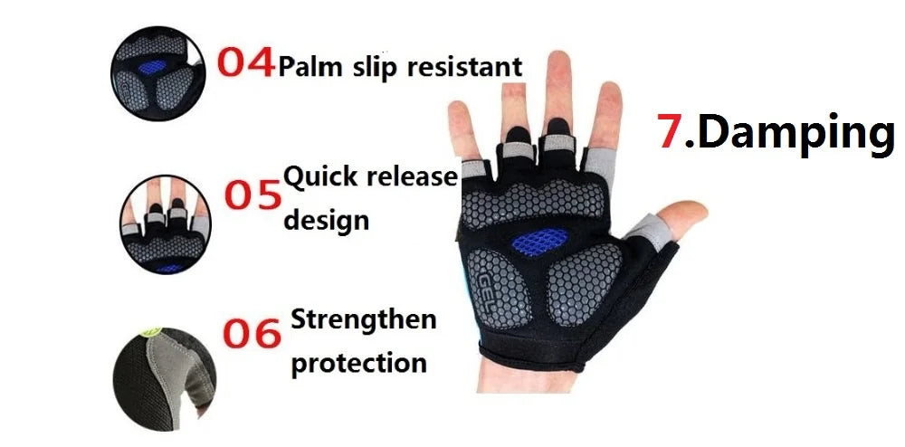 Weight lifting Gym Gloves suits for Fitness Training 
Fingerless Men & Women Bodybuilding Exercise Gloves