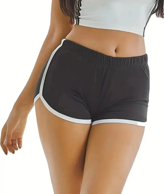 Sports Shorts, Loose Straight Pants 
Wearing High-Waisted Thin Shorts