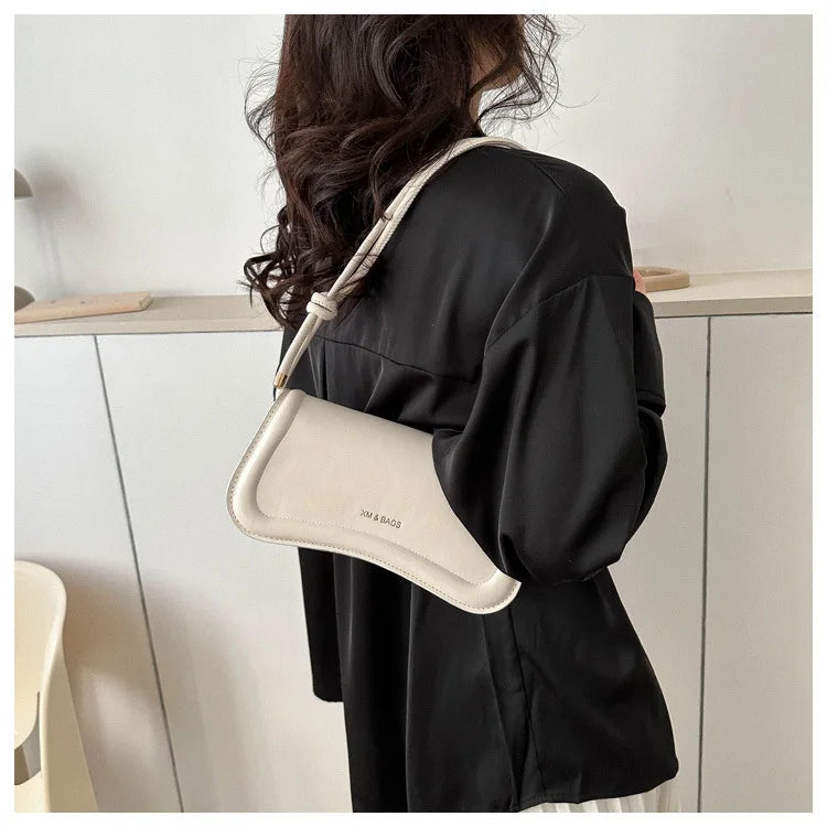 Ladies Shoulder Crossbody Bags 
PU Leather Women Underarm Bags, Solid Color, Small Top-handle