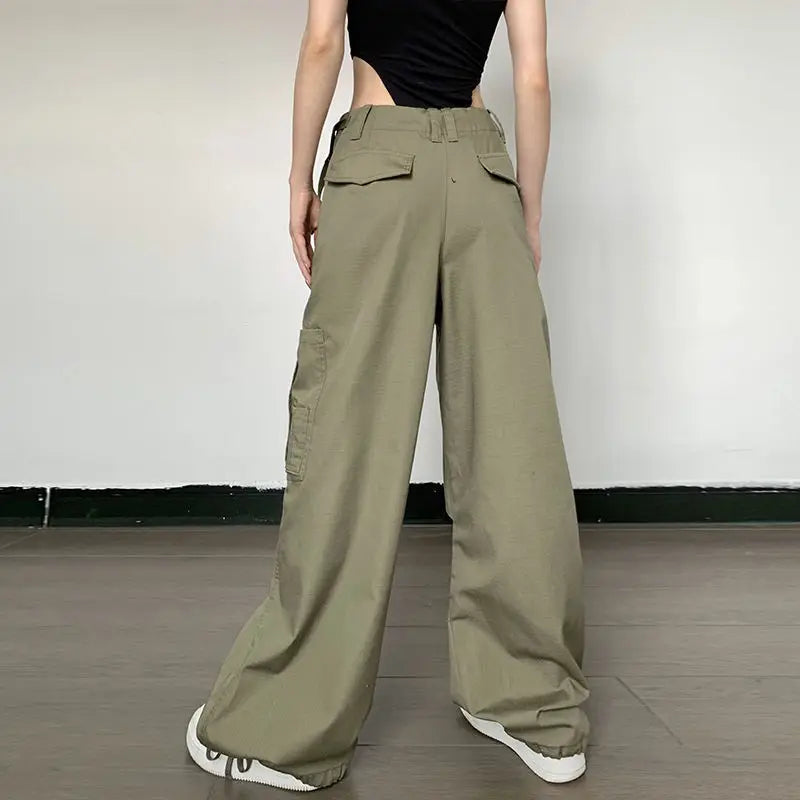 Low Waist Cargo Parachute Pants