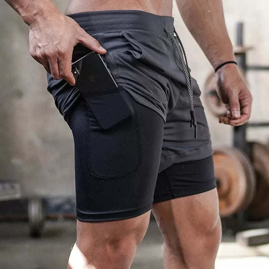 Running Shorts for Men 
Gym Sports Shorts 2 In 1, Quick Dry