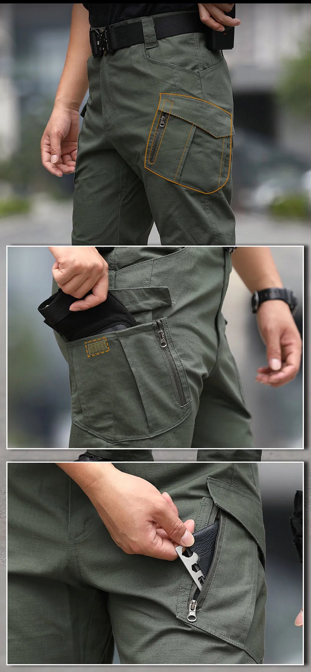 Cargo Pants Classic Outdoor Hiking Trekking Army 
 Joggers Pant Camouflage Military Multi Pocket