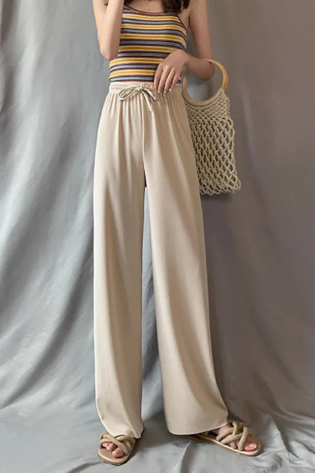 Summer Ice Silk Wide Leg Pants