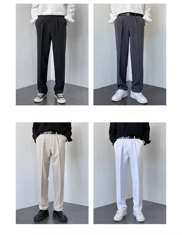 New Draped Straight Men Pants